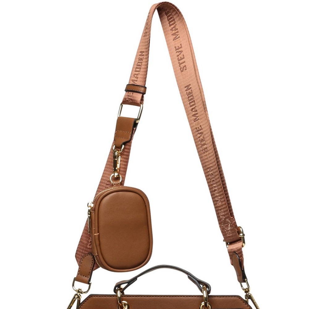 Steve Madden Crossbody Guitar Strap with Mini Pouch